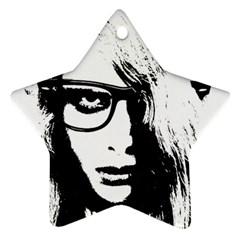 Hipster Zombie Girl Star Ornament by chivieridesigns