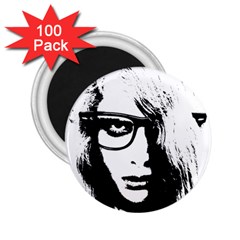 Hipster Zombie Girl 2 25  Button Magnet (100 Pack)