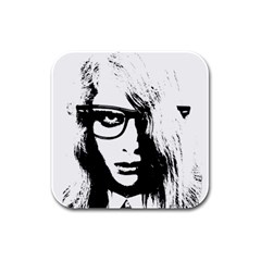 Hipster Zombie Girl Drink Coasters 4 Pack (square) by chivieridesigns