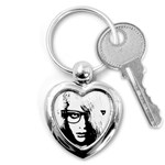 Hipster Zombie Girl Key Chain (Heart) Front