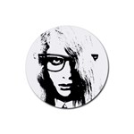 Hipster Zombie Girl Drink Coasters 4 Pack (Round) Front