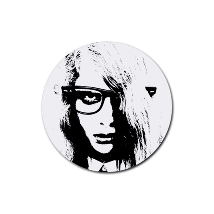 Hipster Zombie Girl Drink Coasters 4 Pack (Round)