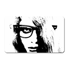 Hipster Zombie Girl Magnet (rectangular) by chivieridesigns