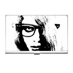 Hipster Zombie Girl Business Card Holder by chivieridesigns