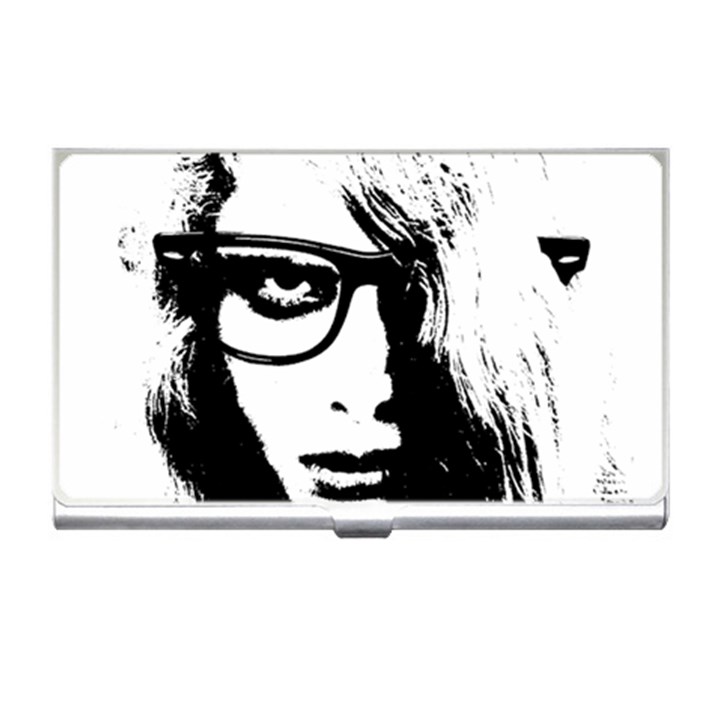 Hipster Zombie Girl Business Card Holder