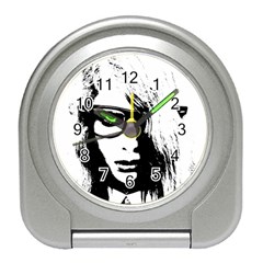 Hipster Zombie Girl Desk Alarm Clock by chivieridesigns