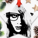 Hipster Zombie Girl Star Ornament (Two Sides) Front