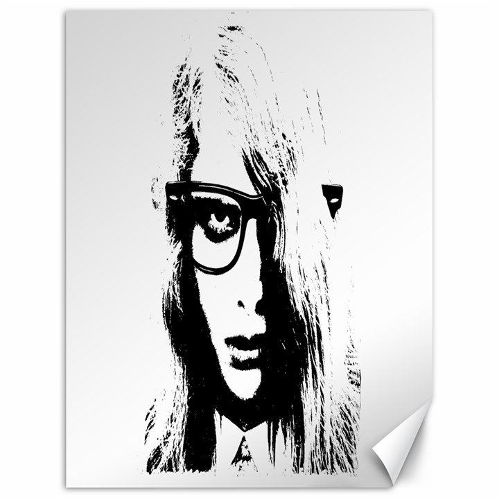 Hipster Zombie Girl Canvas 18  x 24  (Unframed)