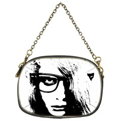 Hipster Zombie Girl Chain Purse (two Sided) 