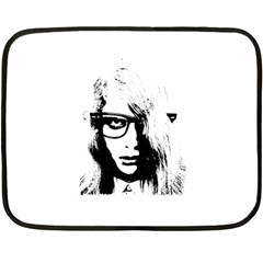 Hipster Zombie Girl Mini Fleece Blanket (two Sided) by chivieridesigns