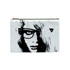 Hipster Zombie Girl Cosmetic Bag (medium) by chivieridesigns