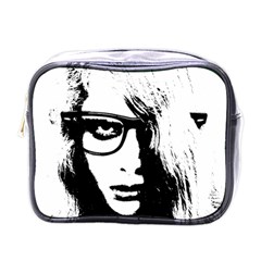 Hipster Zombie Girl Mini Travel Toiletry Bag (one Side) by chivieridesigns