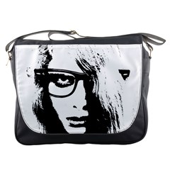 Hipster Zombie Girl Messenger Bag by chivieridesigns