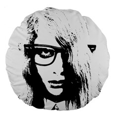 Hipster Zombie Girl 18  Premium Round Cushion  by chivieridesigns