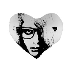 Hipster Zombie Girl 16  Premium Heart Shape Cushion  by chivieridesigns