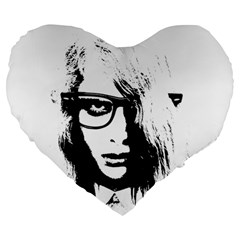 Hipster Zombie Girl 19  Premium Heart Shape Cushion by chivieridesigns