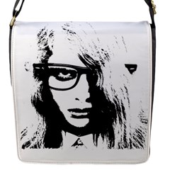 Hipster Zombie Girl Flap Closure Messenger Bag (small) by chivieridesigns