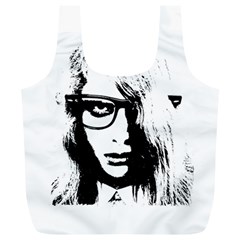 Hipster Zombie Girl Reusable Bag (xl) by chivieridesigns