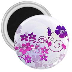 Floral Garden 3  Button Magnet by Colorfulart23