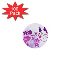 Floral Garden 1  Mini Button (100 Pack) by Colorfulart23