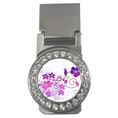 Floral Garden Money Clip (cz) by Colorfulart23