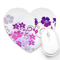 Floral Garden Mouse Pad (heart) by Colorfulart23