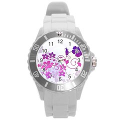 Floral Garden Plastic Sport Watch (large) by Colorfulart23