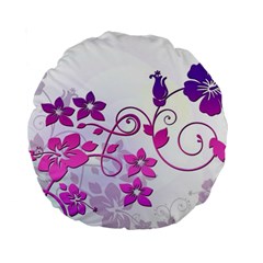 Floral Garden 15  Premium Round Cushion  by Colorfulart23