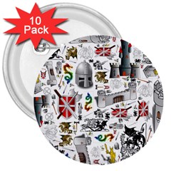 Medieval Mash Up 3  Button (10 Pack) by StuffOrSomething