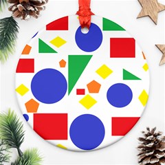 Random Geometrics Round Ornament by StuffOrSomething