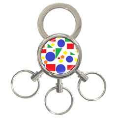 Random Geometrics 3-ring Key Chain by StuffOrSomething