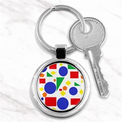 Random Geometrics Key Chain (round) by StuffOrSomething