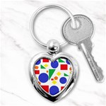 Random Geometrics Key Chain (Heart) Front