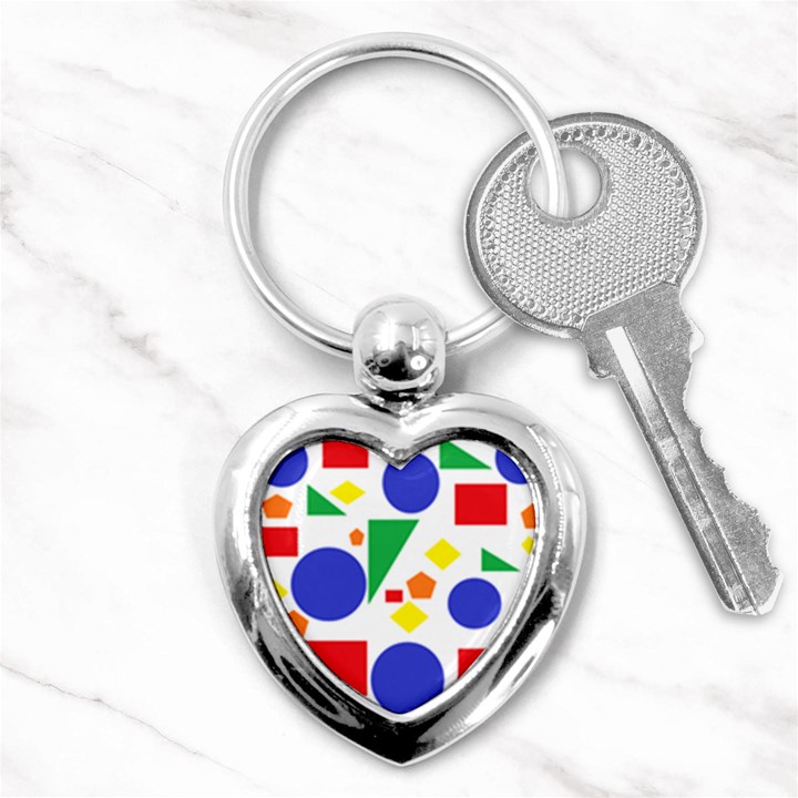 Random Geometrics Key Chain (Heart)