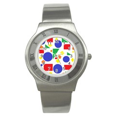 Random Geometrics Stainless Steel Watch (slim) by StuffOrSomething