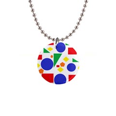 Random Geometrics Button Necklace by StuffOrSomething