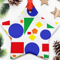 Random Geometrics Star Ornament (two Sides) by StuffOrSomething