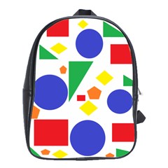 Random Geometrics School Bag (large) by StuffOrSomething