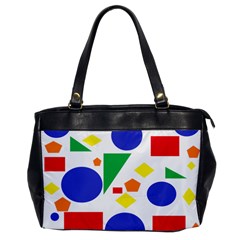 Random Geometrics Oversize Office Handbag (one Side) by StuffOrSomething