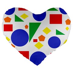 Random Geometrics 19  Premium Heart Shape Cushion by StuffOrSomething