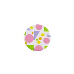 Spring Geometrics 1  Mini Button Magnet by StuffOrSomething