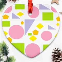 Spring Geometrics Heart Ornament by StuffOrSomething