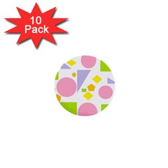 Spring Geometrics 1  Mini Button (10 Pack) by StuffOrSomething