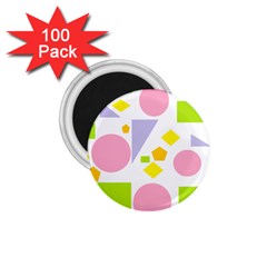 Spring Geometrics 1 75  Button Magnet (100 Pack) by StuffOrSomething