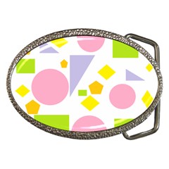 Spring Geometrics Belt Buckle (oval) by StuffOrSomething