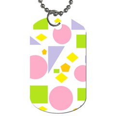 Spring Geometrics Dog Tag (one Sided) by StuffOrSomething