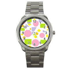 Spring Geometrics Sport Metal Watch by StuffOrSomething