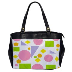 Spring Geometrics Oversize Office Handbag (one Side) by StuffOrSomething