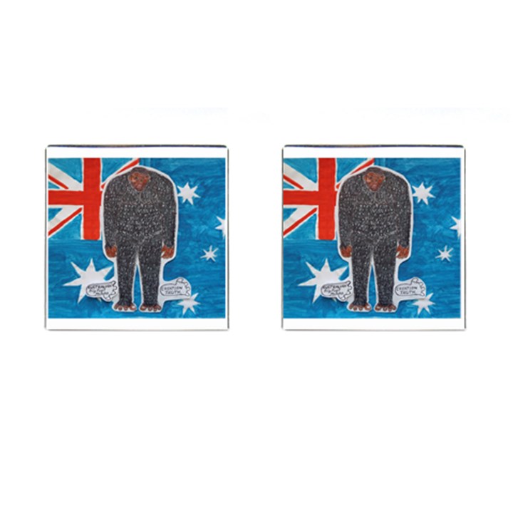 Big Foot H,australia Flag Cufflinks (Square)