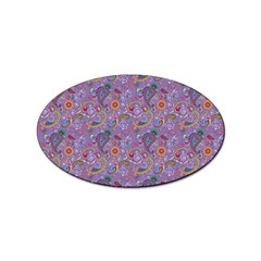 Purple Paisley Sticker (oval)